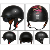 Sun Shield Half Helmet DOT