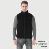 Men's Fleece Heated Vest 7.4V Lightweight Insulated Electric Vest (Battery Pack Excluded)