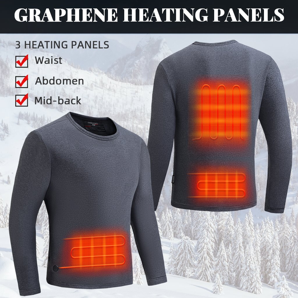 Heated Thermal Underwear Shirt For Men, 5V