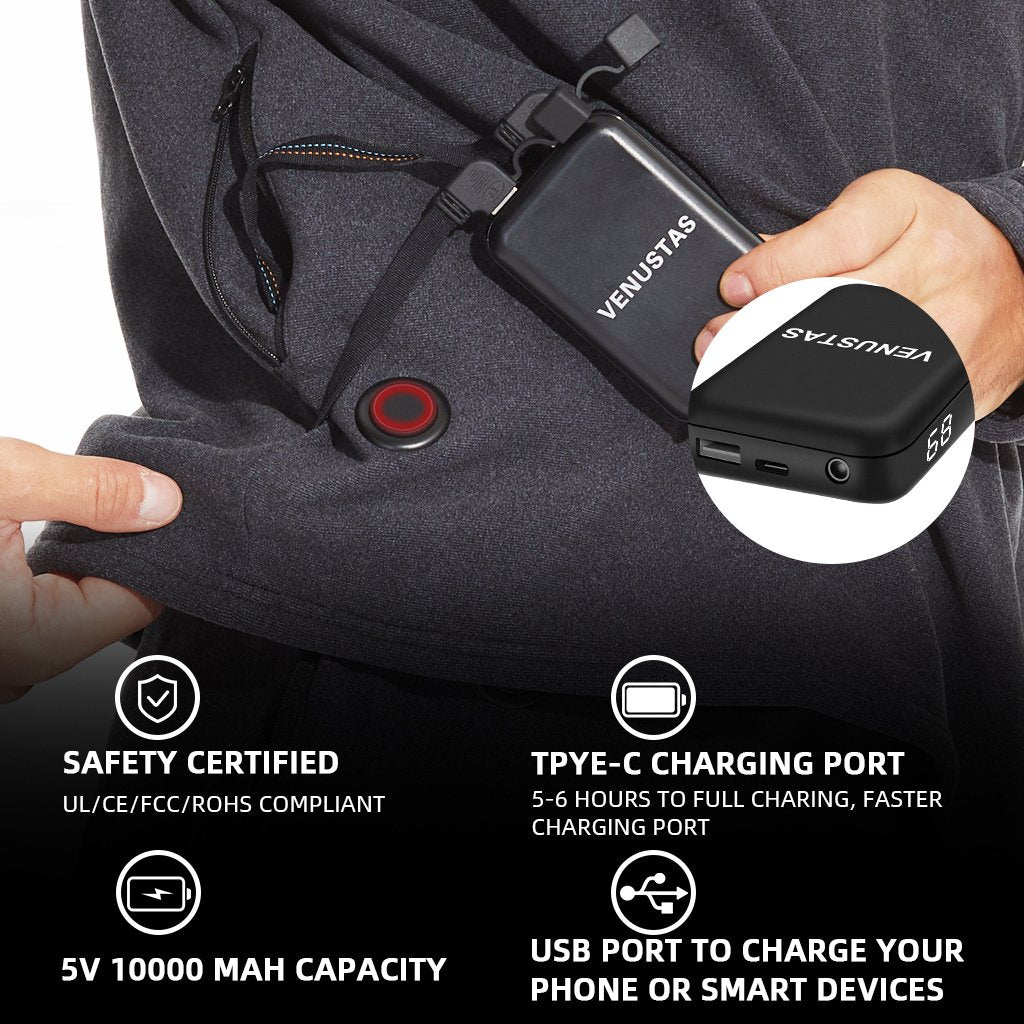 Heated Underwear Set For Men, 5V