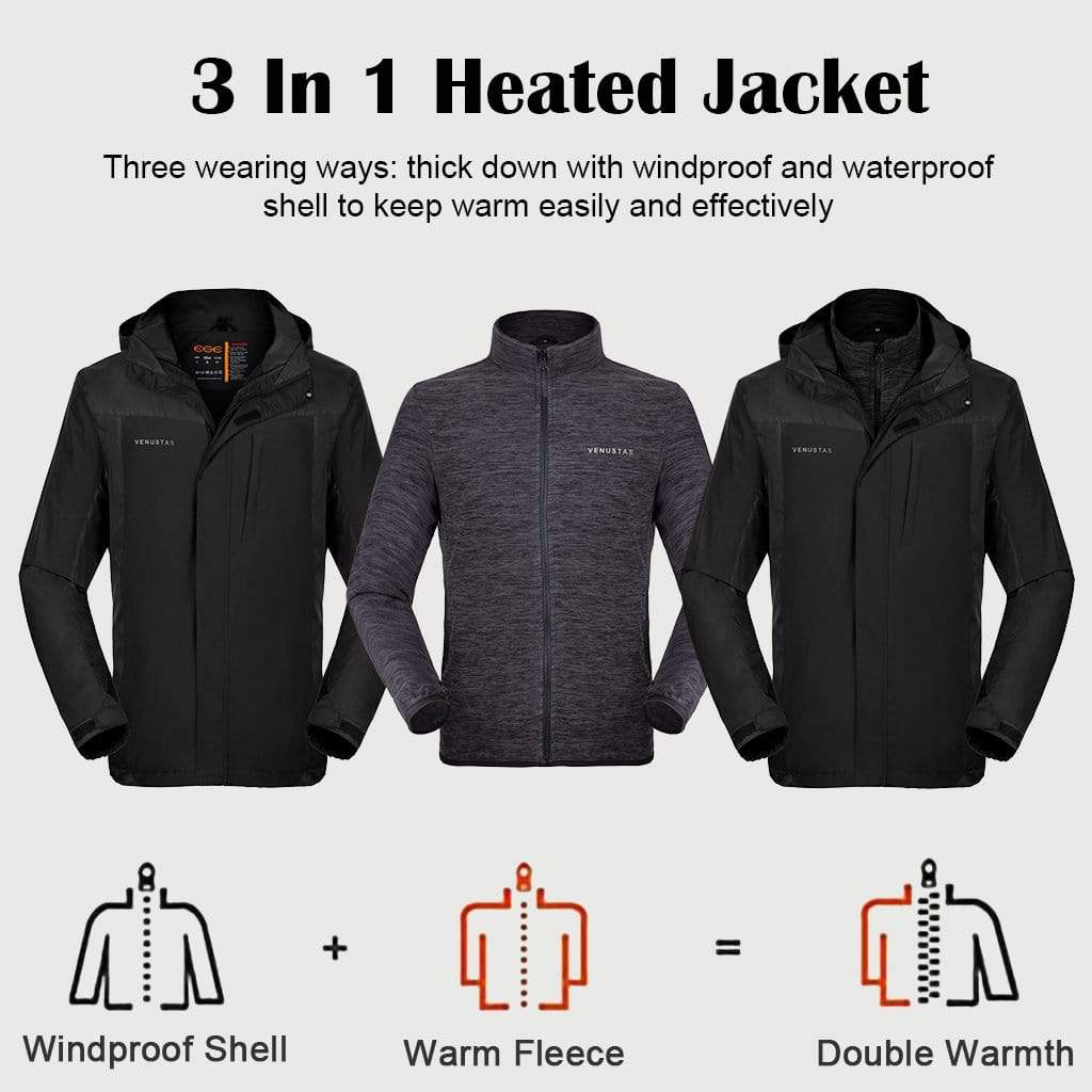 Men's 3-in-1 Heated Jacket 5V
