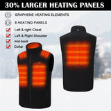 Men's Fleece Heated Vest 7.4V Lightweight Insulated Electric Vest (Battery Pack Excluded)
