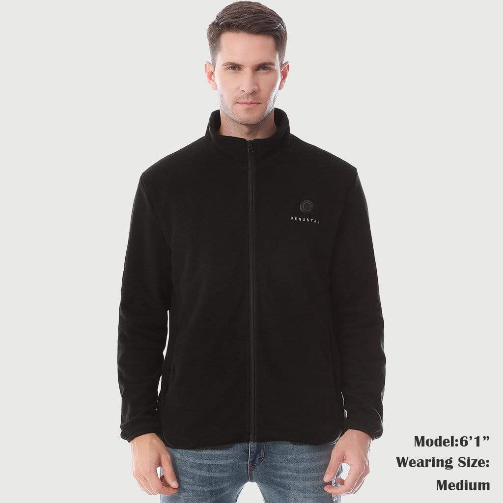 Zipper up Heated Fleece Jacket for Men 7.4V