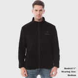 Zipper up Heated Fleece Jacket for Men 7.4V