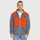 Zipper up Heated Fleece Jacket for Men 7.4V