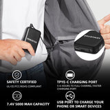 Zipper up Heated Fleece Jacket for Men 7.4V