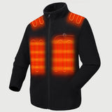 Zipper up Heated Fleece Jacket for Men 7.4V