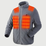 Zipper up Heated Fleece Jacket for Men 7.4V