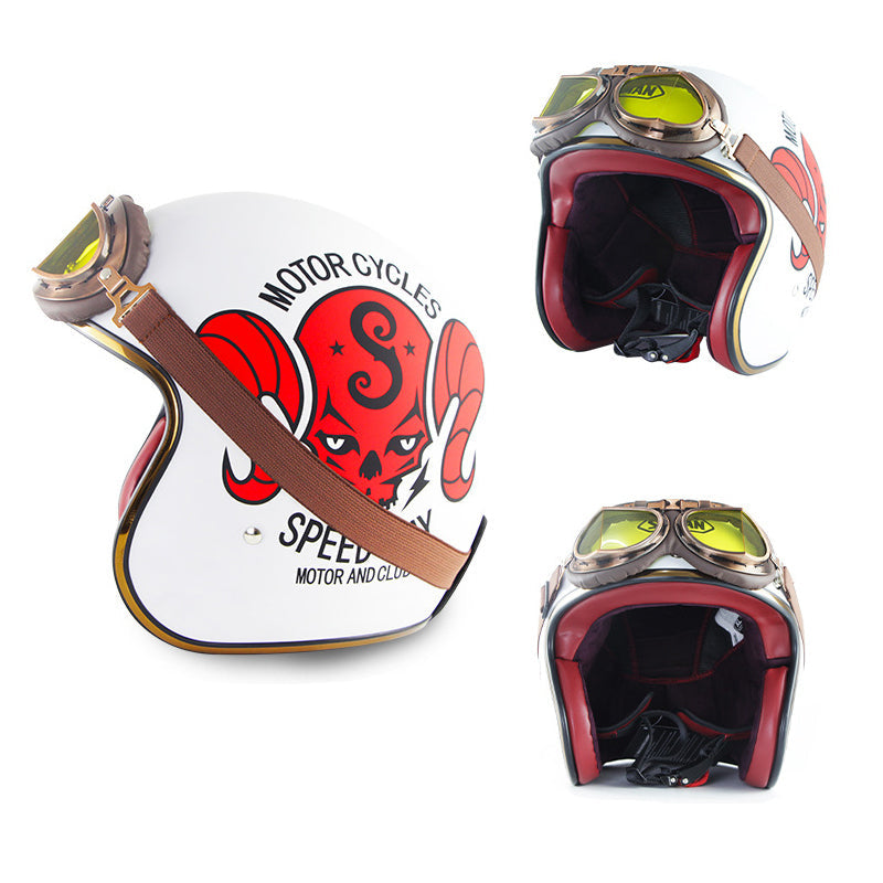 Vintage Open Face Helmet Harley Retro Helmet