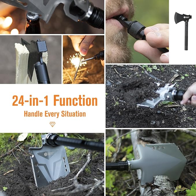 The Ultimate Military Folding Camping Shovel Axe Kit by ESPNMAN: Your All-in-One Outdoor Survival Tool 