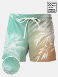 Multicolor Vacation Gradient Hawaiian Short Sleeve Seersucker Wrinkle Free Shirt Top