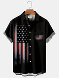 Men's Independence Day Print Casual Breathable Short Sleeve Shirt