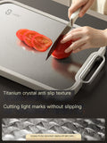 100% Pure Titanium Double-Sided Cutting Board – Antibacterial, Mold-Resistant, Food-Grade Chopping Board