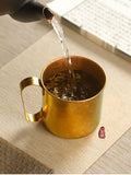Pure Titanium Tea & Coffee Mug – 300ml Lightweight Heat-Resistant Cup, Japan Chado Handicrafts