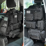 Tactical Car Seat Back Organizer – 5 Molle Pouches, Universal Fit