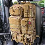 Tactical Car Seat Back Organizer – 5 Molle Pouches, Universal Fit
