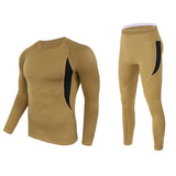 Men’s Tactical Thermal Underwear Set – Fleece-Lined Quick-Drying Compression Sportswear for Outdoor & Fitness