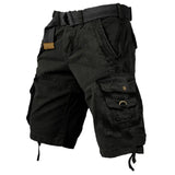 Men's Vintage Multi-pocket Drawstring Cotton Cargo Shorts