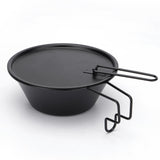 Outdoor Folding Wire Handle Camping Bowl Set Black