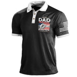Men's Vintage American Flag Being Dad Is An Honor Being Papa Print Polo Short Sleeve T-Shirt