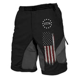 Men's American Flag Print Outdoor Cargo Shorts