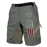 Men's American Flag Print Outdoor Cargo Shorts