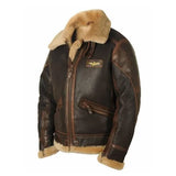 Men's Outdoor Casual Lapel Zip Fleece Thick Leather Jacket
