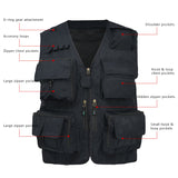 Men’s Lightweight Utility Vest – 16-Pocket Fishing, Photography & Travel Vest with Mesh Back