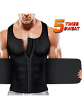 Mens Waist Trainer Sauna Vest for Men Weight Loss Body Shaper Sweat Vest for Men Plus Size