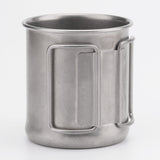 Vintage Camping Coffee Cup with Foldable Handle