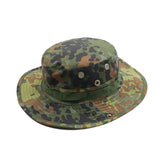 Military Tactical Camouflage Boonie Hat – Outdoor Sun Hat for Hiking, Mountaineering & Airsoft, Breathable Nylon Round-Brim Hat