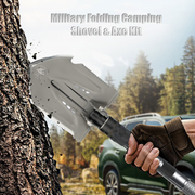 Folding Tactical Shovel – Military Survival Tool for Camping & Car Emergency