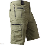 Men's Cargo Shorts Tactical Work Shorts Hiking Shorts Zipper Pocket Multi Pocket Straight Leg Plain Breathable Wearable Knee Length Sports Outdoor 100% Cotton Streetwear Stylish Black Light Brown