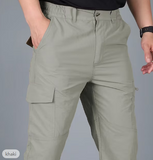 Men's Cargo Pants Cargo Trousers Tactical Pants Trousers Tactical Elastic Waist Multi Pocket Straight Leg Plain Anti-Wear Quick Dry Sports Outdoor Hiking Tactical Black khaki