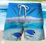 Men's Breathable Drawstring Board Shorts With Mesh Lining