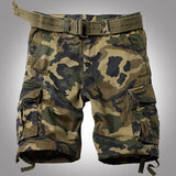 Men's Cargo Shorts Relaxed Fit Camo Short Outdoor Multi-Pocket Cotton Work Casual Shorts with No Belt