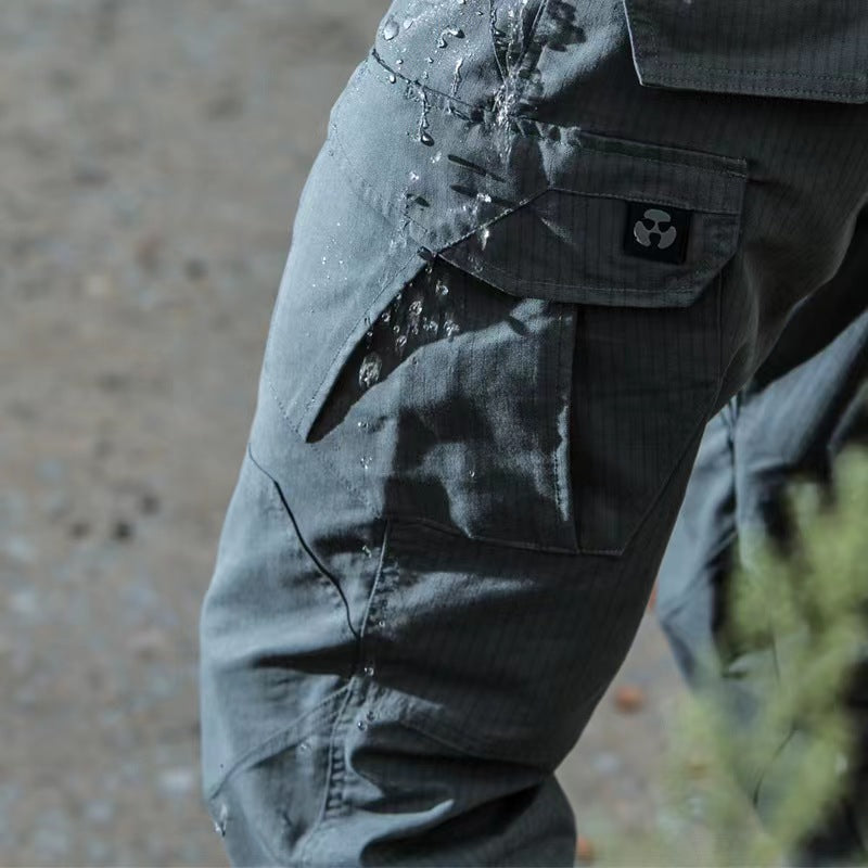 Men's Waterproof Elastic Fabric Tear Resistant Tactical Multi Pocket Overalls
