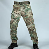 Men's Hiking Pants, Ripstop Camo Cargo Pants, Multi-Pocket Casual Work Pants