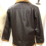Men's Outdoor Vintage Thick Fleece PU Jacket