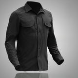 Men's Tactical Long Sleeve Shirt: Ultra-Thin, Breathable, Quick Dry, Multi-Pocket