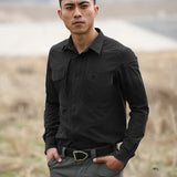 Men's Tactical Long Sleeve Shirt: Ultra-Thin, Breathable, Quick Dry, Multi-Pocket
