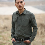 Men's Tactical Long Sleeve Shirt: Ultra-Thin, Breathable, Quick Dry, Multi-Pocket