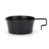 Outdoor Folding Wire Handle Camping Bowl Set Black