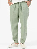 Linen Pants Loose Plus Size Men's Plain Pocket Casual Beach Pants