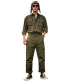 Three-Piece Men's American Retro Workwear & Casual Set