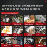 7-in-1 Mcho Wings Folding Shovel Tool: Knife, Screwdriver, Magnesium Rod & More