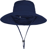 Sun Hats for Men & Women – UPF 50+ Wide Brim Fishing Hat with Neck Flap, Breathable UV Protection Safari Hat