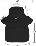 Sun Hats for Men & Women – UPF 50+ Wide Brim Fishing Hat with Neck Flap, Breathable UV Protection Safari Hat