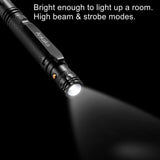 Durable Tactical Pen with Tungsten Tip, Flashlight & Survival Tools for Self Defense