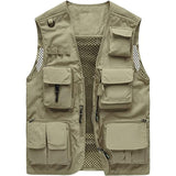 Men’s Lightweight Utility Vest – 16-Pocket Fishing, Photography & Travel Vest with Mesh Back